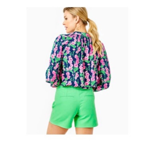 NWT!! Lilly Pulitzer - Alessi Stretch Short in Cabana Green - Picture 3 of 10